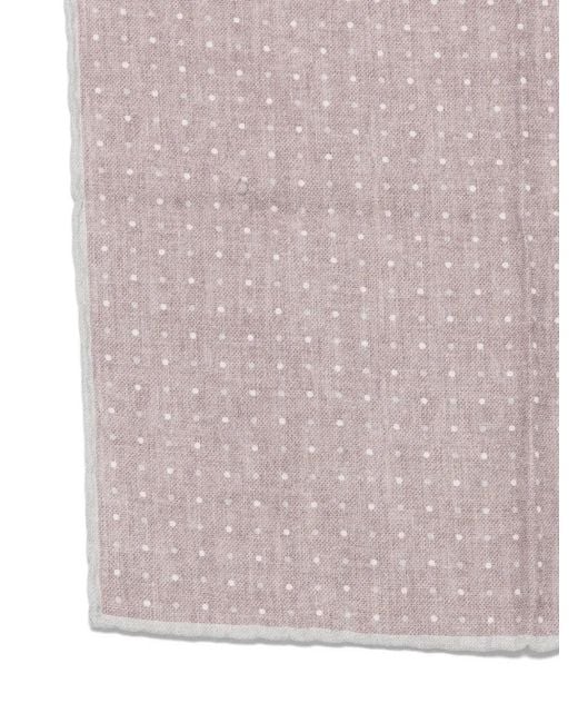 Eleventy Pink Polka-Dot Pocket Square for men