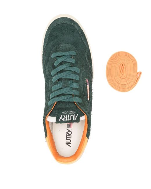 Autry Green Medalist Suede Sneakers for men