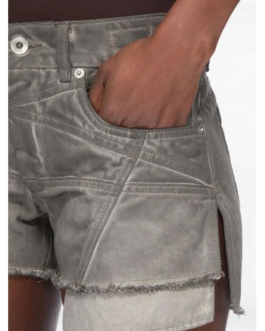 Rick Owens Gray Lana Cut Offs