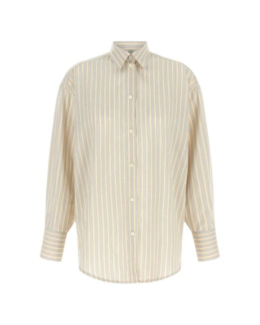 Totême Gestreept Blouse in het White