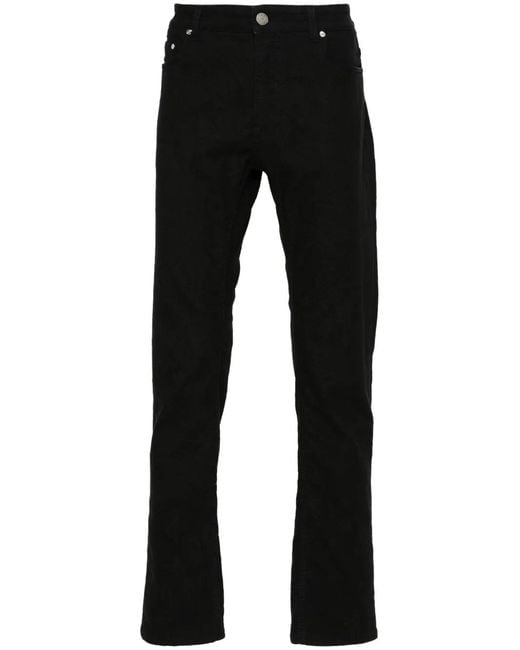 Etro Black Jacquard Slim-Fit Jeans for men