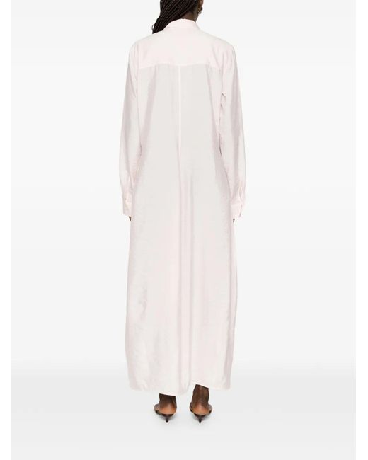Totême White Long Sleeve Maxi Dress