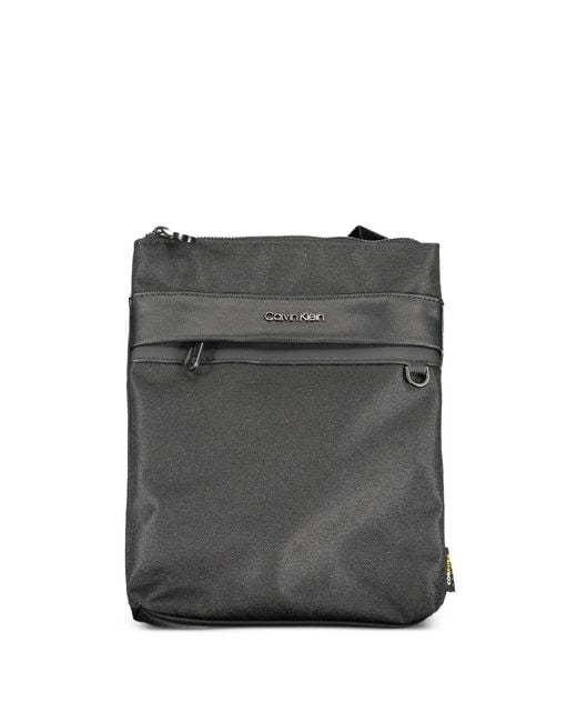 Calvin Klein Gray Logo-Plaque Shoulder Bag for men