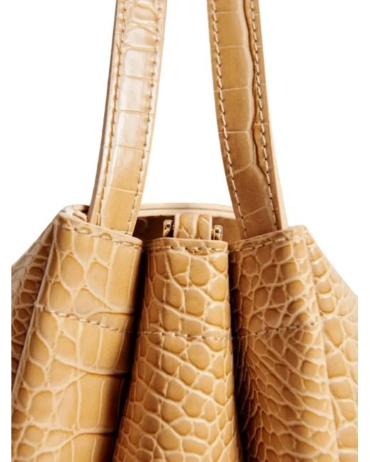 THEMOIRÈ Brown Eudora embossed shoulder bag