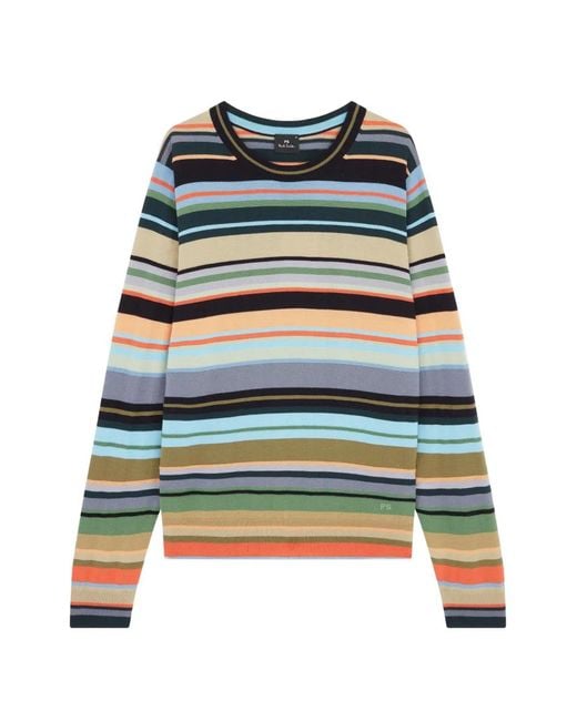 Paul Smith Black Signature Stripe Crew-Neck Sweater for men