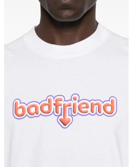 Badfriend White Cotton T-Shirt for men