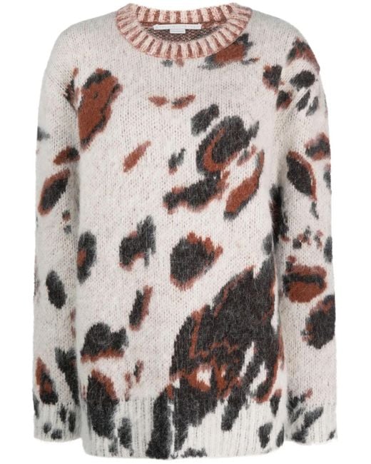 Stella McCartney Gray Horse Brushed Jaquard Jumper