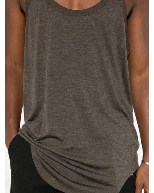 Rick Owens Brown Scoop-Neck Racerback Tank Top for men