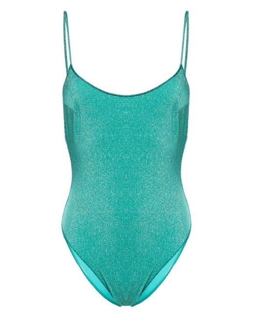 Mc2 Saint Barth Blue Cecille Lurex Swimsuit