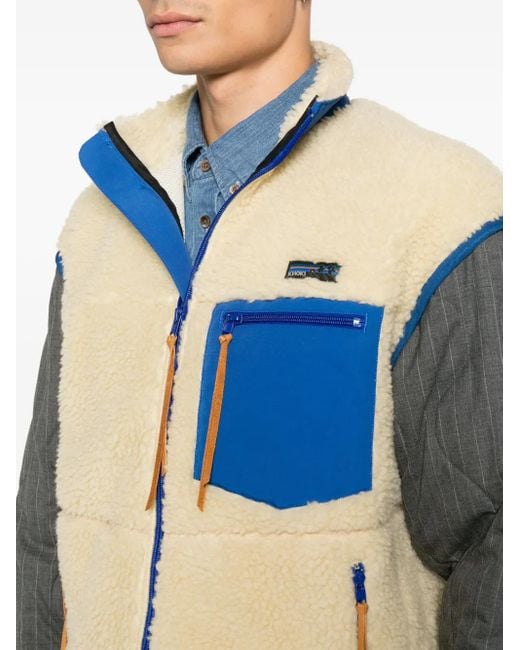 KHOKI Blue Zip-Up Gilet for men