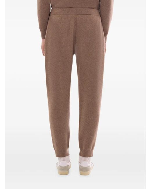 Fursac Brown Drawstring Track Pants for men