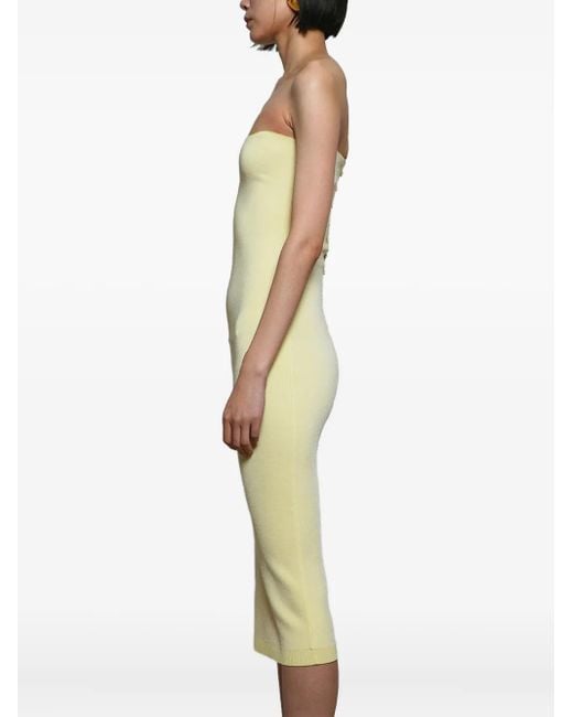 Jacquemus Yellow Sera Midi Dress