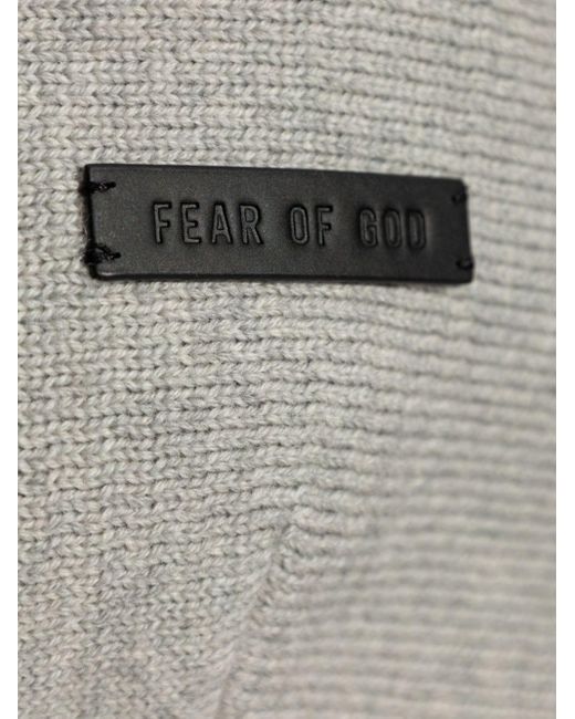 Fear Of God Gray Drop-shoulder Woll Hoodie for men