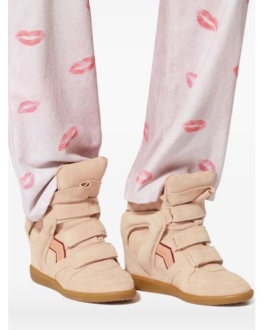 Isabel Marant Natural 50Mm Bekett Leather Sneakers