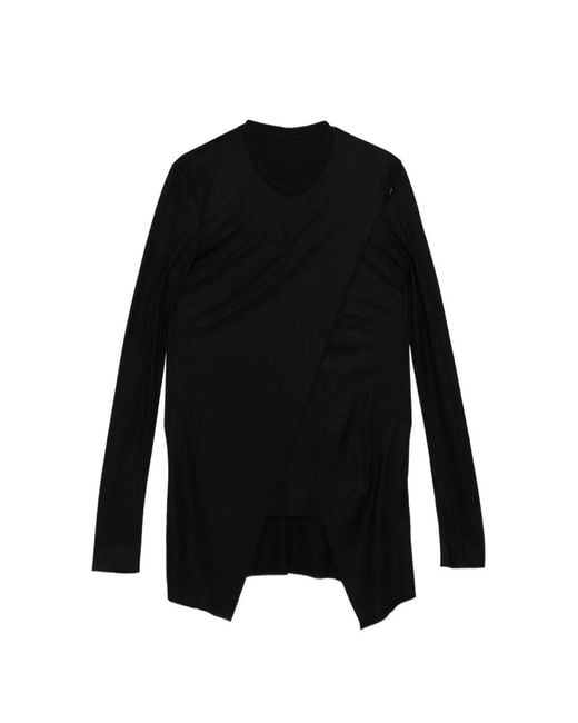 Julius Black Oblique-Cut T-Shirt for men