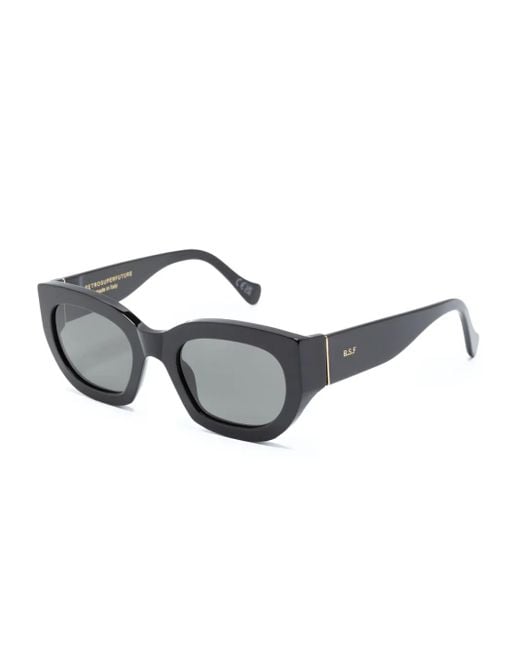 Retrosuperfuture Gray Alva Rectangle-Frame Sunglasses