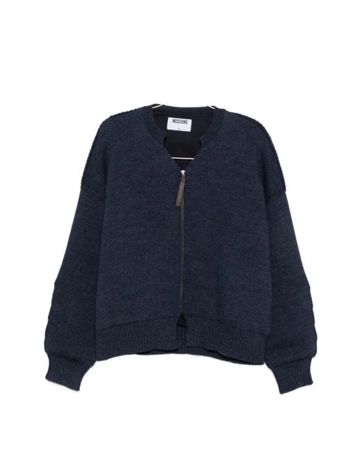 Moschino Blue Zip-Up Jacket for men