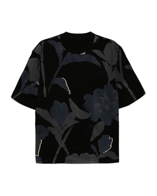 メンズ CROQUIS プリント Tシャツ Black