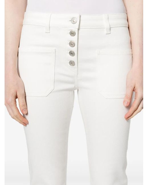 Courreges White Multiflex Bootcut Jeans