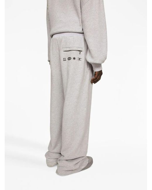 Dolce & Gabbana Gray Jogger Pants With Drawstring And Logo Print for men