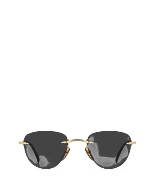 David Beckham Black Lunettes De Soleil À Monture Géométrique