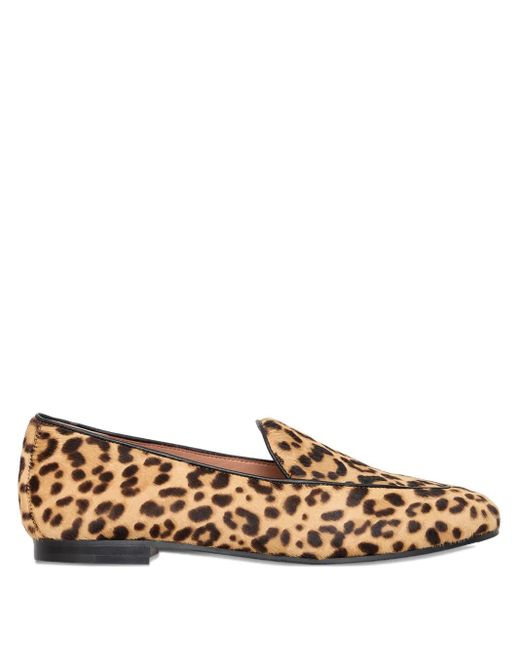 Aquazzura Brown Loafer mit Leoparden-Print