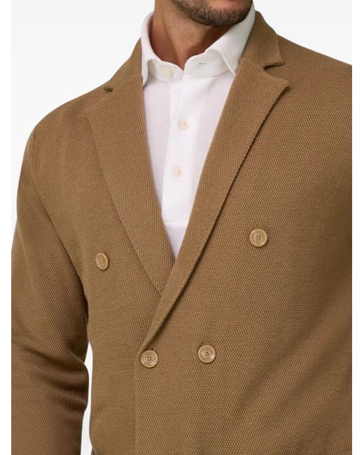 Boggi Brown Double-Breasted Blazer for men