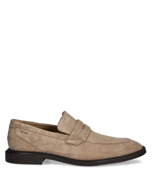 HUGO Brown Suede Loafers for men