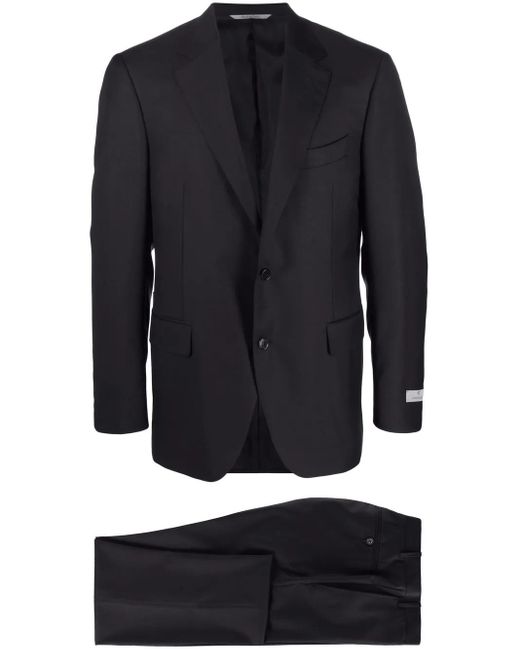 Canali Blue Single-Breasted Two-Piece Suit for men
