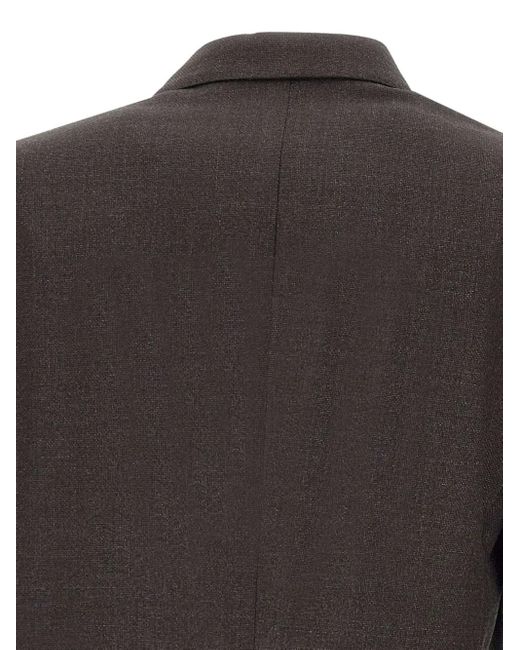 Barba Napoli Black Single-Breasted Blazer for men