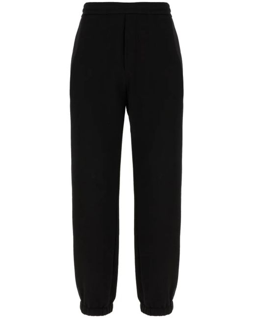 Fendi Black Logo-Embroidery Track Pants for men