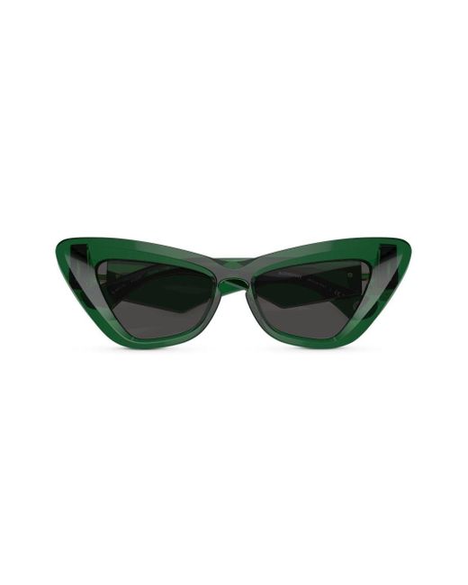 Burberry Green Cat-Eye-Sonnenbrille mit Rosen-Monogramm