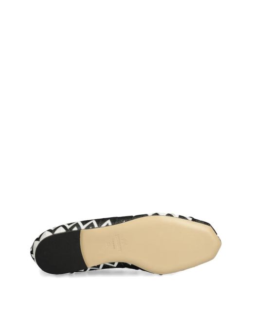 Missoni ジオメトリックパターン フラットシューズ Black