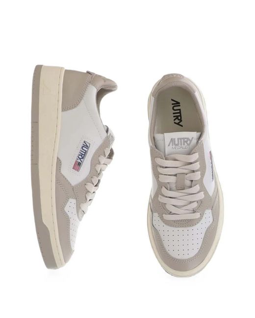 Autry White Medalist Low-Top Sneakers