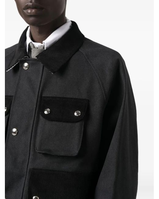 Thom Browne Black Multi-pocket Cropped Jacket for men