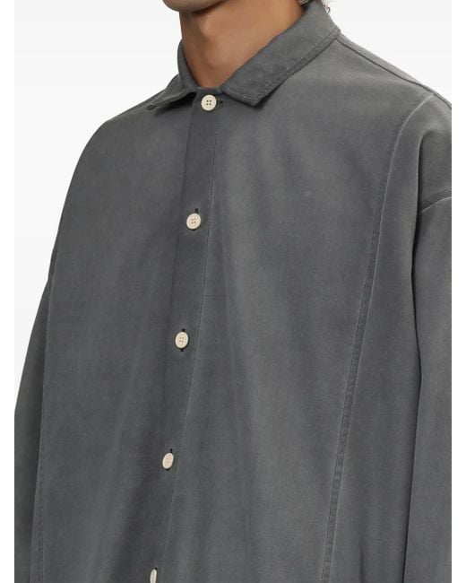 Sunnei Gray Wool Longline Shirt