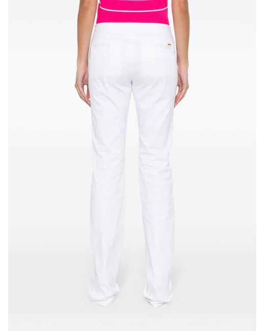 DSquared² White Sharpei Ring-embellished Trousers