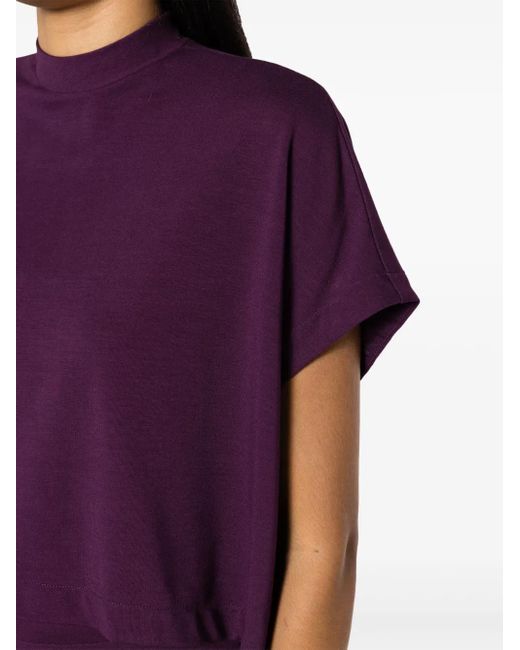Lenny Niemeyer Purple Short-Sleeve Cropped T-Shirt
