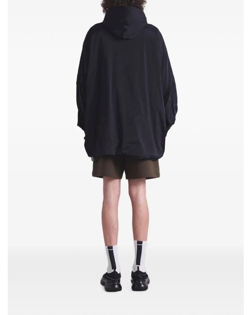 Yoshio Kubo Blue Hooded Panelled Jacket