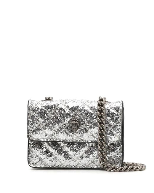 Kurt Geiger Gray Kensington Quilted Wallet-On-Chain
