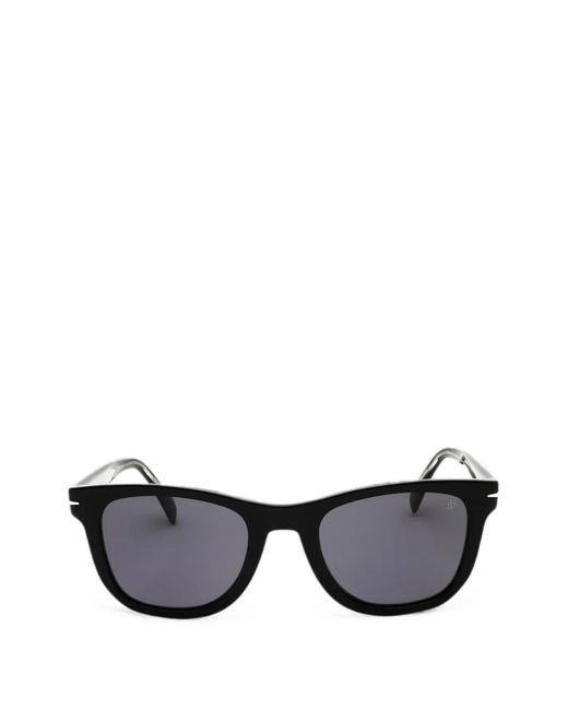 David Beckham Black Square-Frame Sunglasses for men