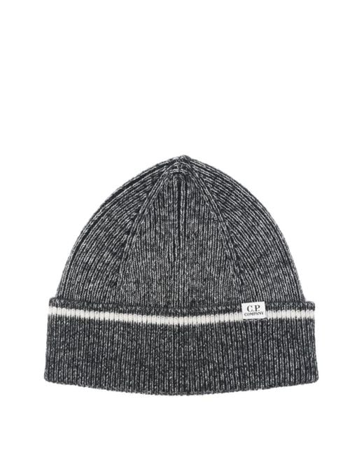 Gorro con detalle de logo C P Company de hombre de color Gray