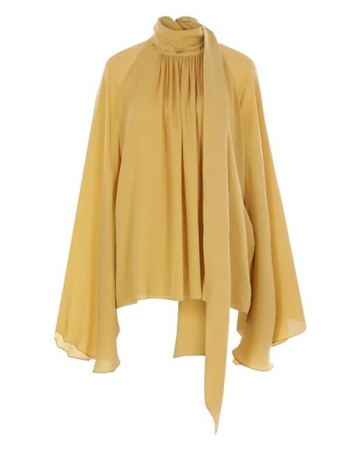 Elie Saab シルクブラウス Yellow