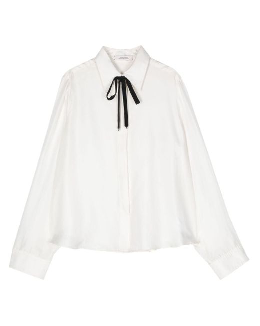 Dorothee Schumacher White Long-sleeve Silk Shirt