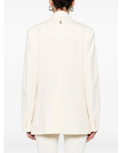 Patrizia Pepe White Double-Breasted Jacket