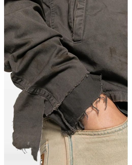 Enfants Riches Deprimes Gray Distressed Button-Up Jacket for men