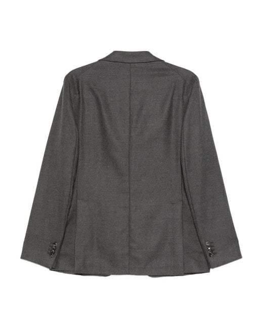 Tagliatore Gray Button-Fastening Blazer for men