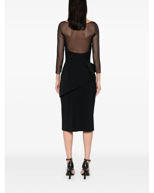 La Petite Robe Di Chiara Boni Black Skip Illusion Midi Dress