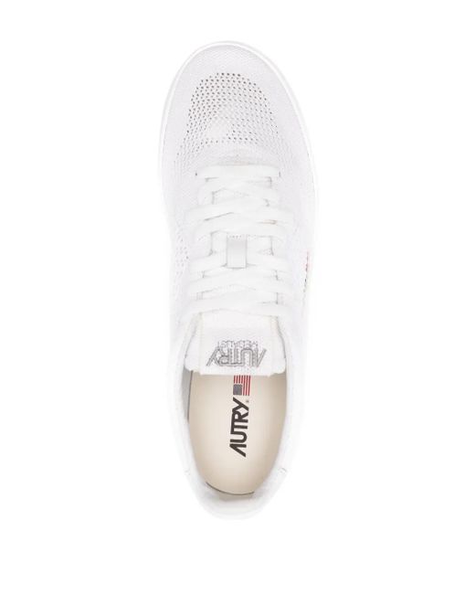 Autry White Easeknit Medalist Sneakers for men