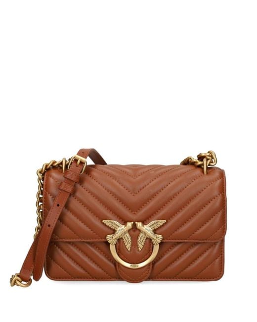 Pinko Brown Love Cross Body Bag